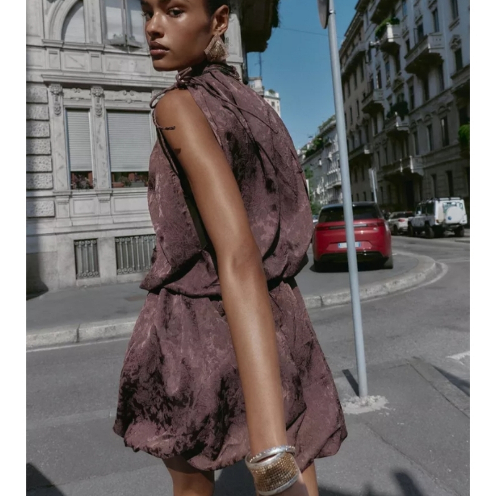 Zara Chocolate Mini Dress - Picture 4 of 6